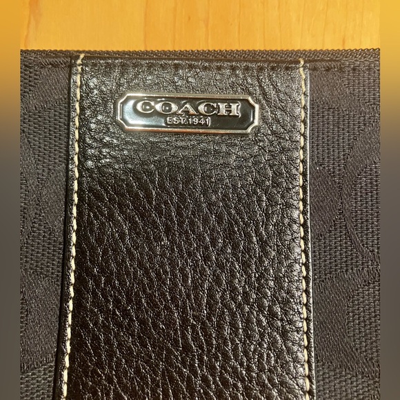 Coach Black Top Zip Wristlet - Picture 2 of 9